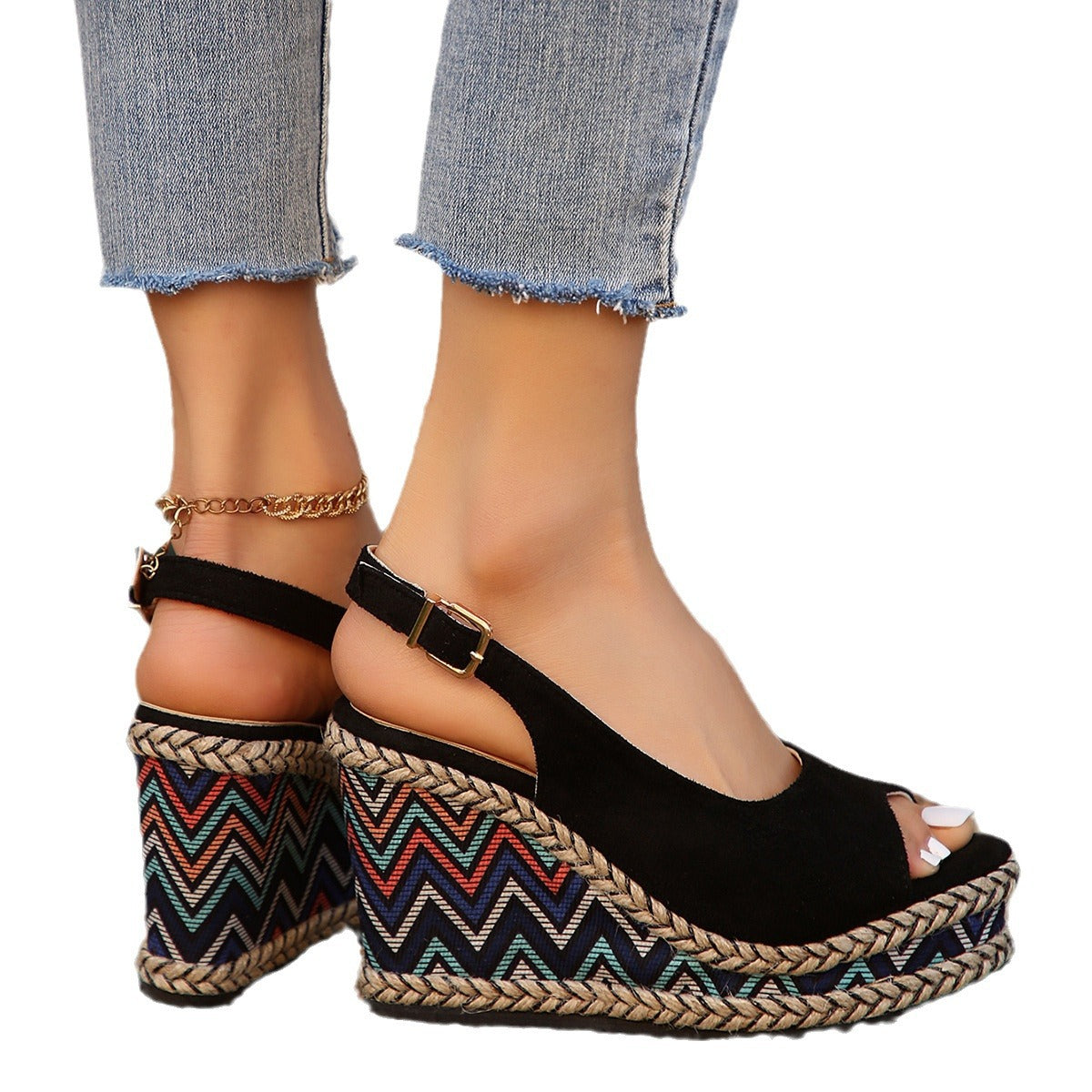 ALESSIA Roman Wedge Sandals