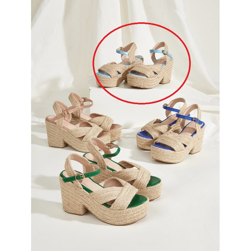 MARINA Rope Wedge Sandals