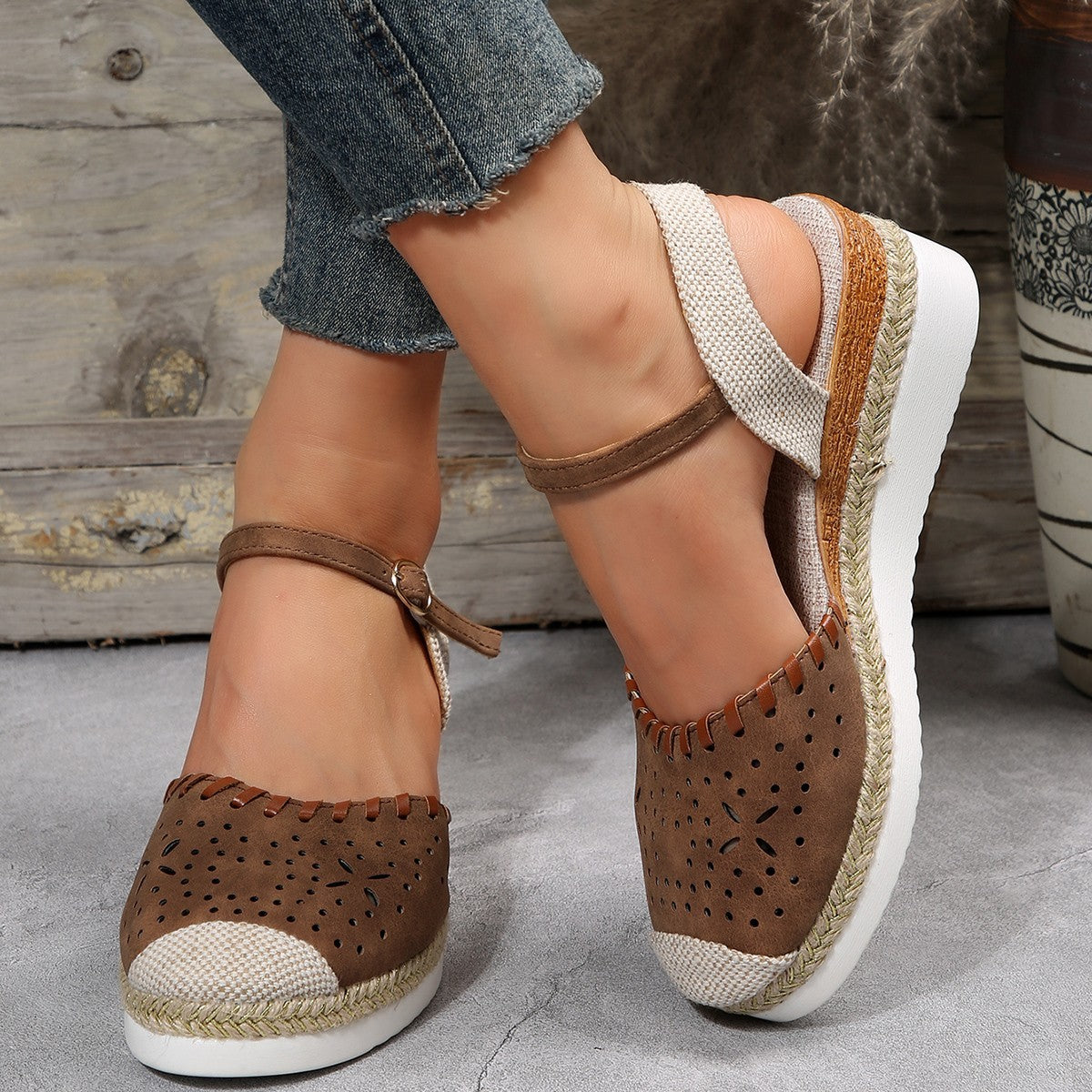CAMILA Platform Wedge Sandals