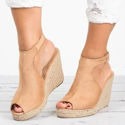ELORIA Suede Wedge Sandals