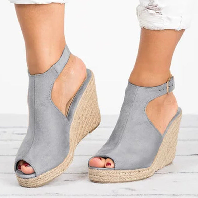 ELORIA Suede Wedge Sandals