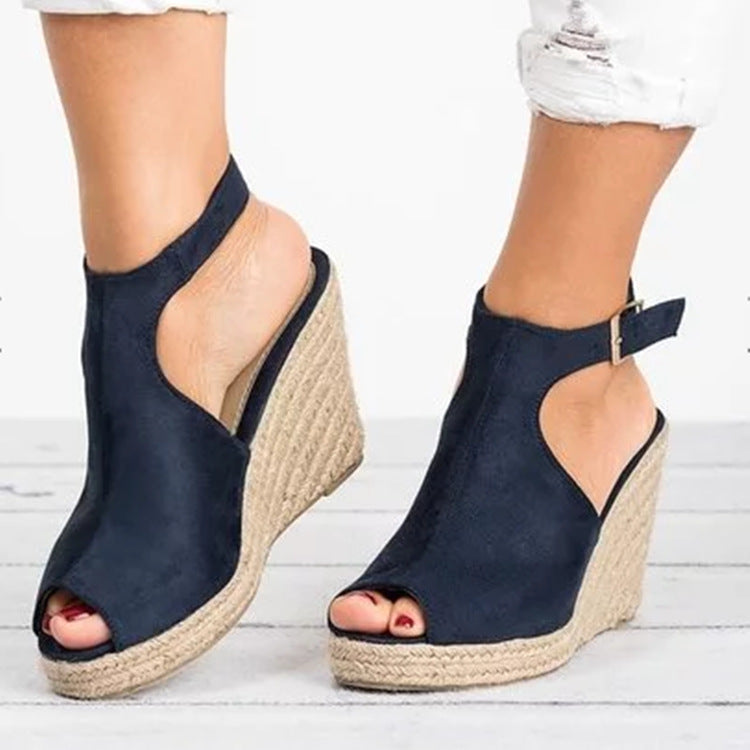 ELORIA Suede Wedge Sandals