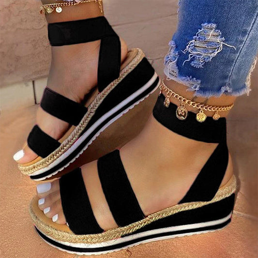 TALIA Colorblock Wedge Sandals