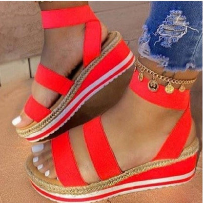 TALIA Colorblock Wedge Sandals