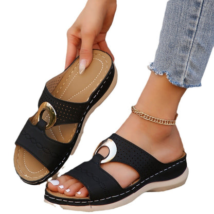 ALVINA Leather Comfort Sandals