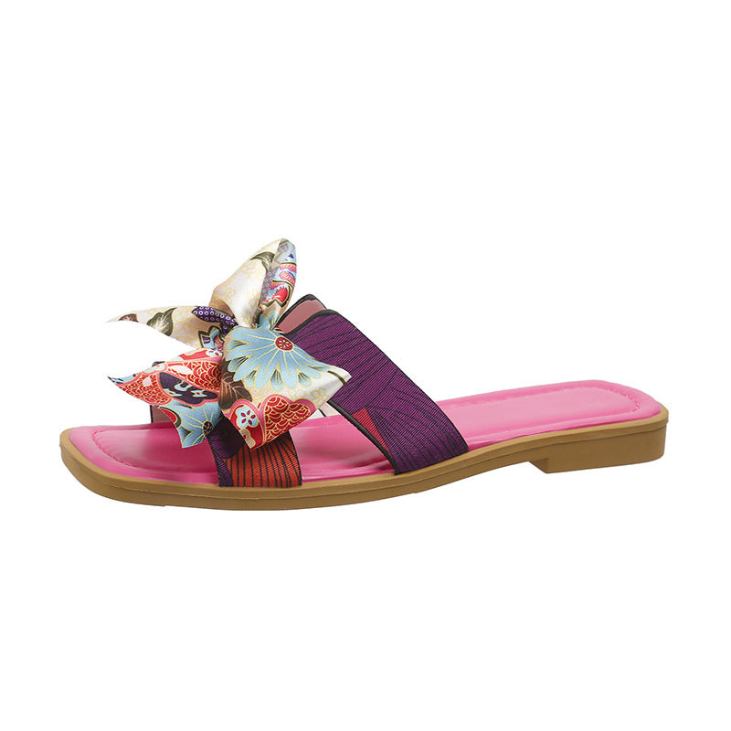 AMARA Ribbon Bow Slide Sandals