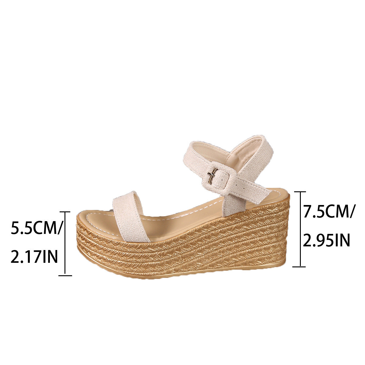 ALINA Matte Platform Wedge Sandals