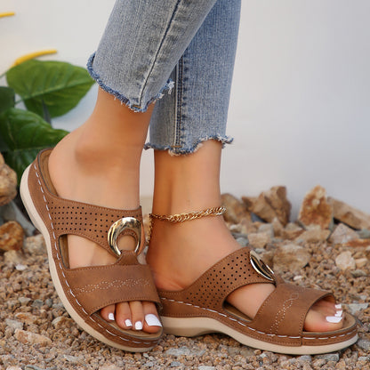 ALVINA Leather Comfort Sandals