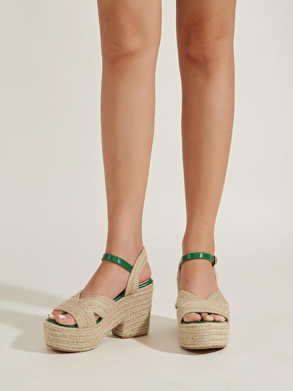 MARINA Rope Wedge Sandals