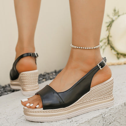 VARELLE Platform Wedge Sandals