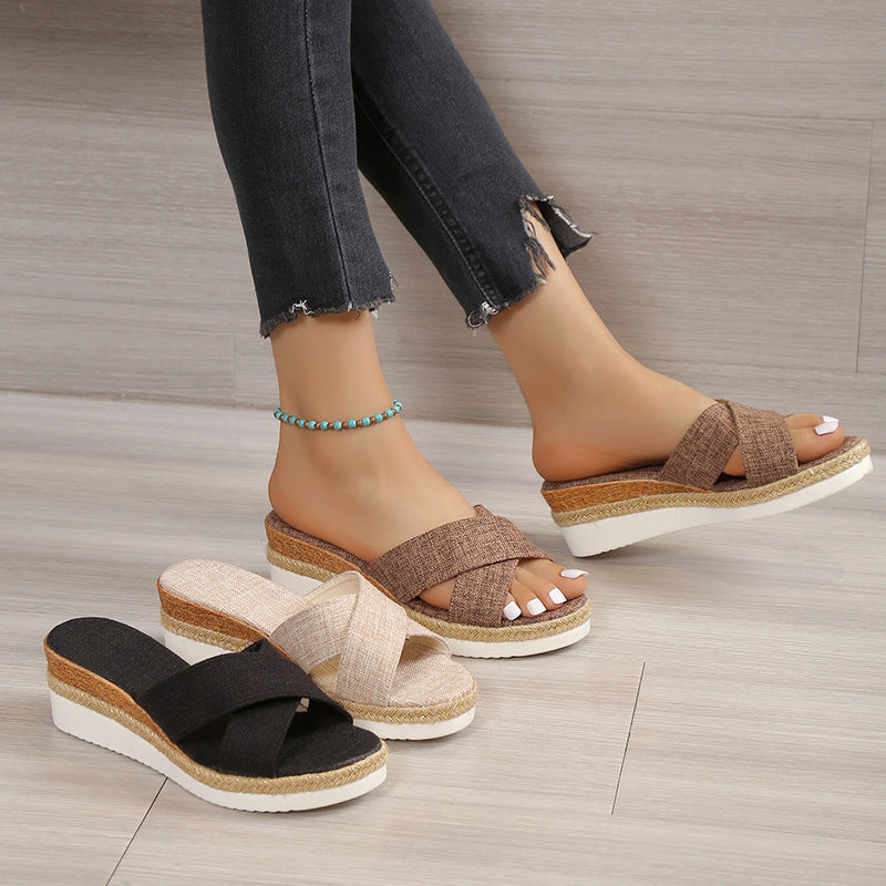 SERENA Hemp Wedge Sandals