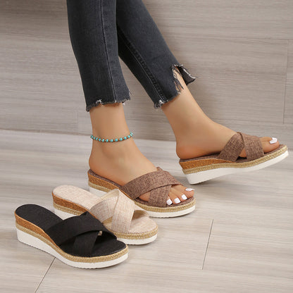 SERENA Hemp Wedge Sandals