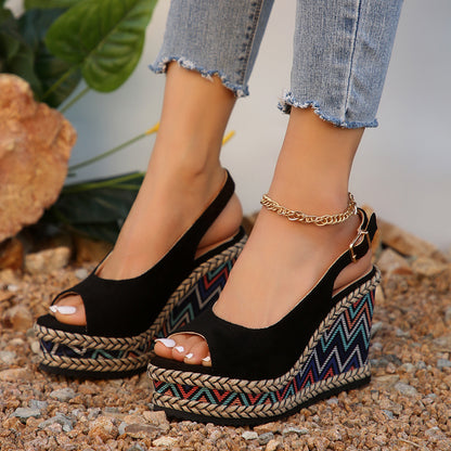 ALESSIA Roman Wedge Sandals