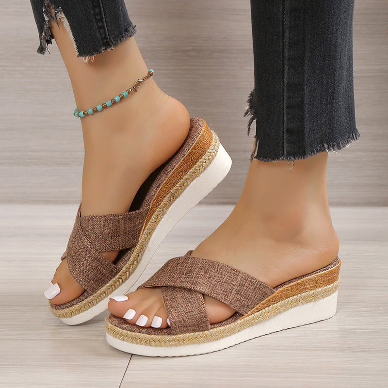 SERENA Hemp Wedge Sandals