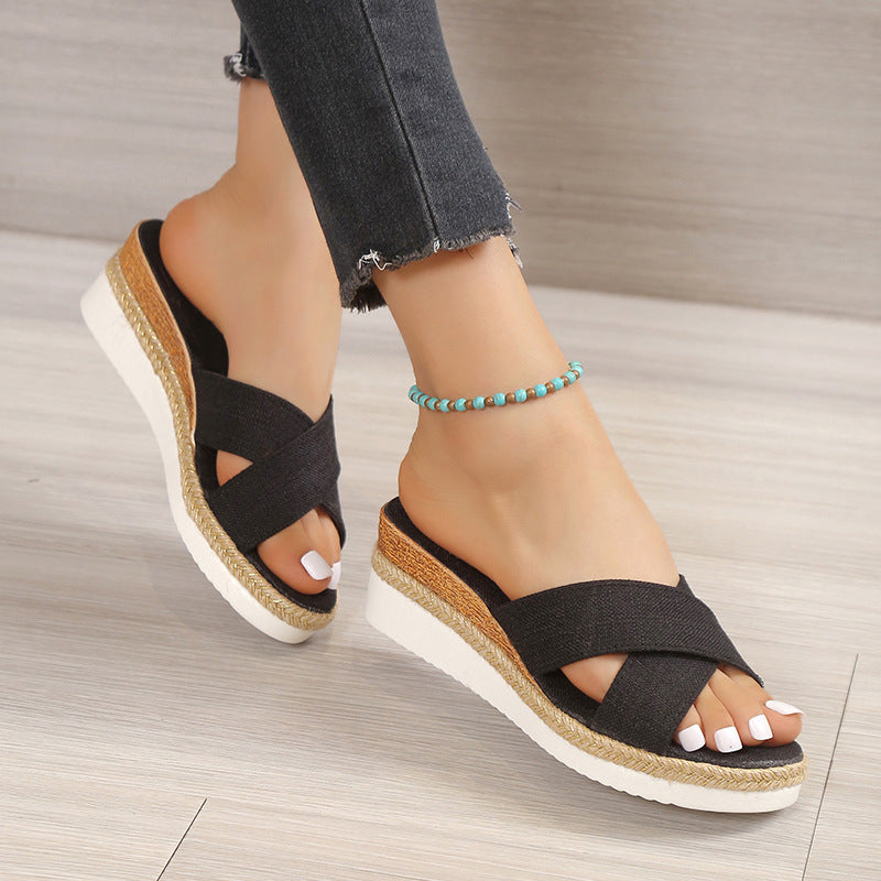 SERENA Hemp Wedge Sandals