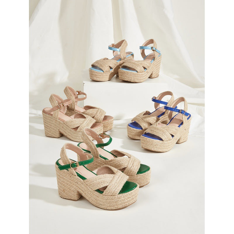 MARINA Rope Wedge Sandals