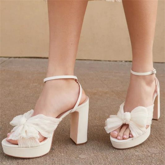 LUCIA Bow Platform Heels