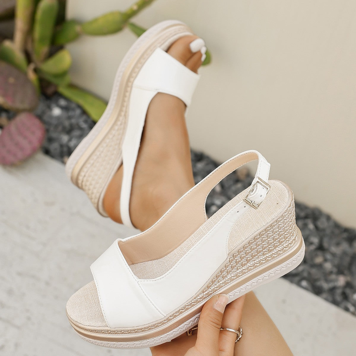 VARELLE Platform Wedge Sandals