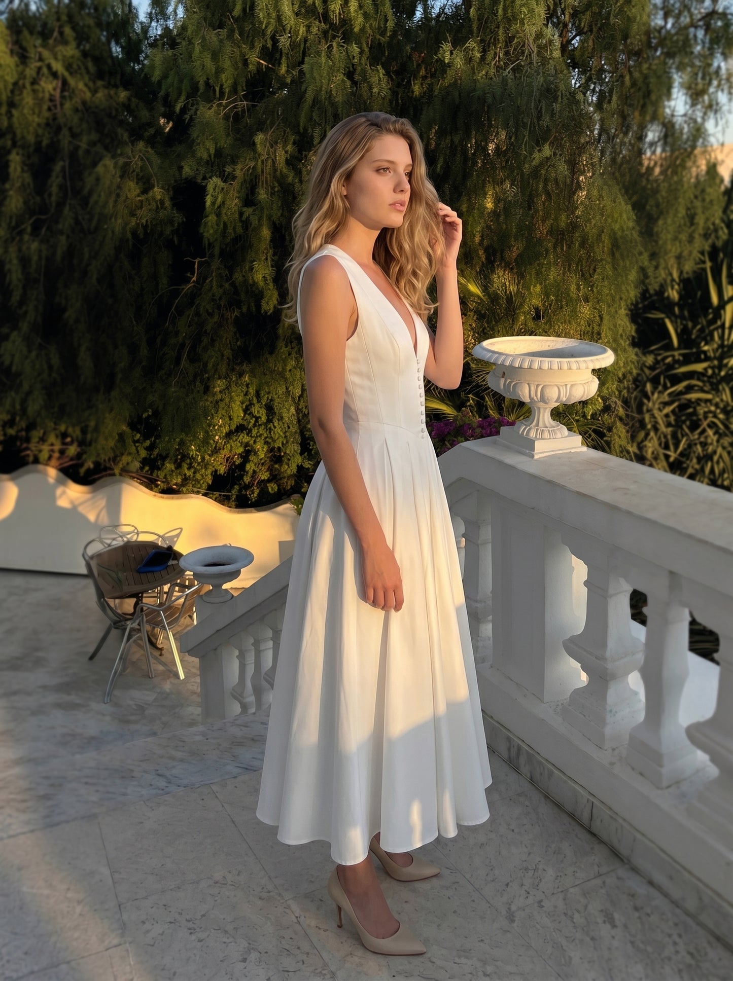 ADELIA Princess Midi Dress