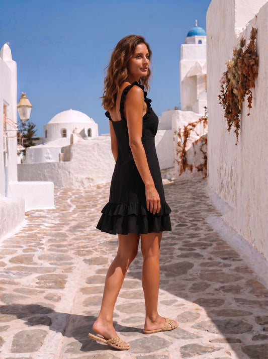 MARIELLE Ruffle Midi Dress